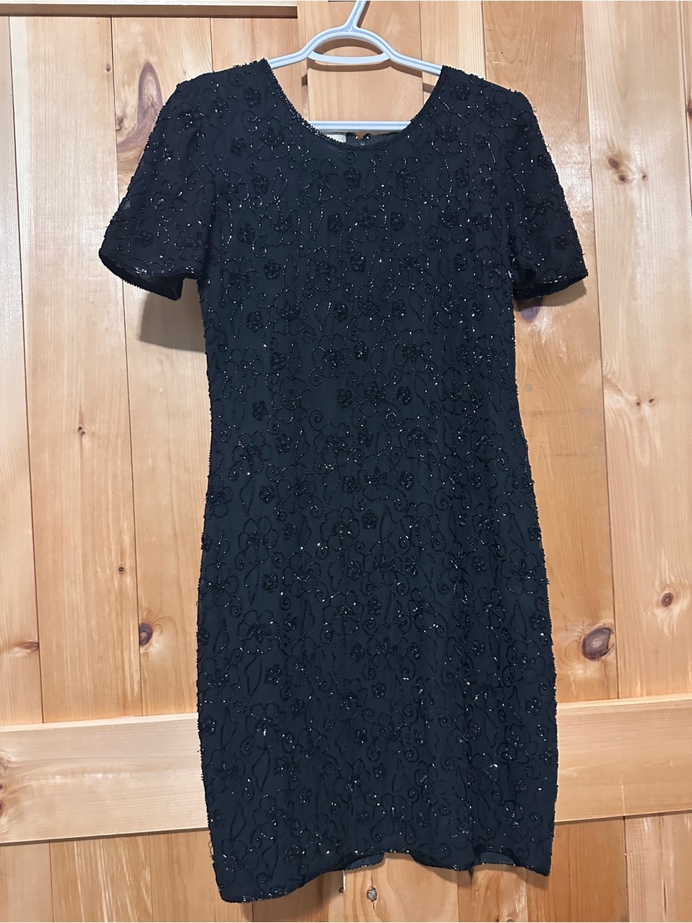 VTG Vaikara beaded black cocktail dress